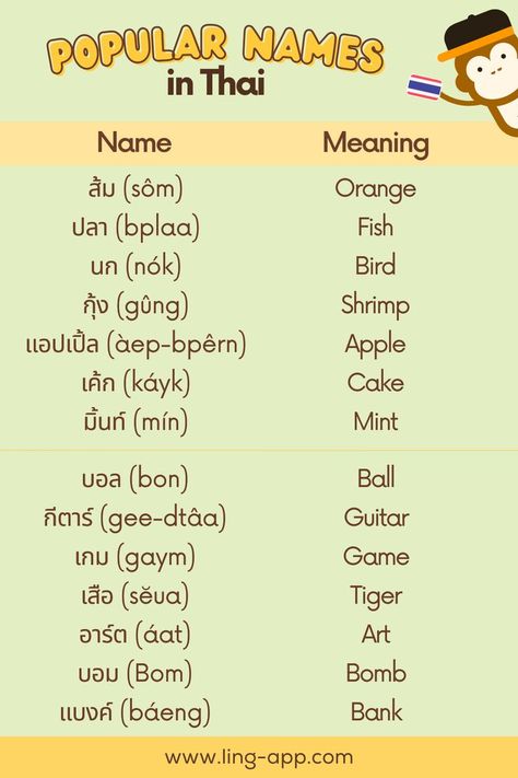 Thai Names, Thai Phrases, Thailand Language, Thai Alphabet, Learn Thai Language, Thai Words, Learn Thai, Thai Language, Foreign Language Learning