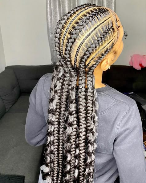 All Back Hairstyles, All Back Hairstyle, Ghana Weaving Styles, Ghana Weaving, Cornrows Braids For Black Women, Big Box Braids Hairstyles, Feed In Braids Hairstyles, Box Braids Hairstyles For Black Women, Cute Braided Hairstyles