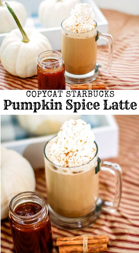 Copycat Pumpkin Spice Latte Copycat Pumpkin Spice Latte, Copycat Starbucks Pumpkin Spice Latte, Starbucks Cappuccino, Healthy Pumpkin Spice Latte, Te Chai, Pumpkin Spice Creamer, Café Starbucks, Keto Coffee Recipe, Homemade Pumpkin Spice Latte