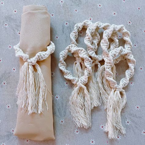 Rope Napkin Rings, Wedding Party Supplies, Napkin Ring, Napkin Holder, Cotton Rope, Table Decoration, European Style, Ring Handmade, Dinner Table