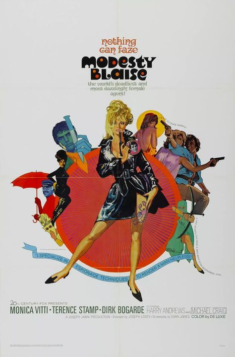 Robert McGinnis: 33 Best Book Covers, Illustrations And Movie Posters From A Pulp Icon Modesty Blaise, Michael Craig, Terence Stamp, Robert Mcginnis, Best Book Covers, Septième Art, My Fair Lady, Cinema Posters, Movie Poster Art