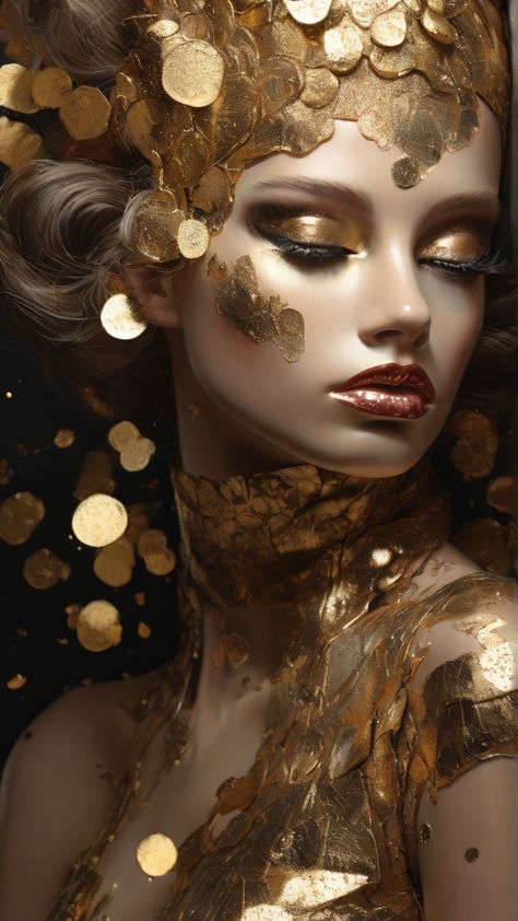 Black And Gold Photography, Gold And Black Aesthetic, Gold Editorial, Customer Profile, Gold Photography, Portfolio Theme, Christmas Shoot, Gold Hair, Art Portfolio