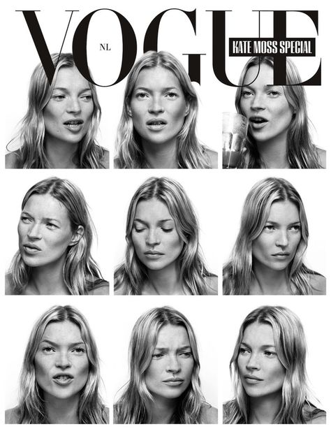 Vogue Netherlands March 2024 Special Cover Vogue Layout, Gold Brunette, Kate Moss Vogue, Media Coursework, Moss Aesthetic, Cover Vogue, Bedroom Pics, Model 90s, Corinne Day