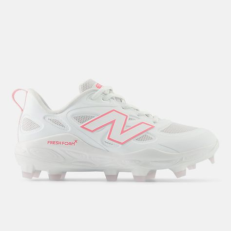 Excluded from promotions Description Derived from athlete feedback, the Fresh Foam Velo v4 Molded softball cleats are designed for high performance and comfort on the diamond.For pitchers with excessive toe drag, we recommend using a toe-protection product to extend the life of your cleats. New Balance Softball Cleats, Softball Gear, Softball Shoes, Softball Cleats, Sporty Girl, Softball Gifts, Sporty Girls, Gifts Ideas, Christmas List