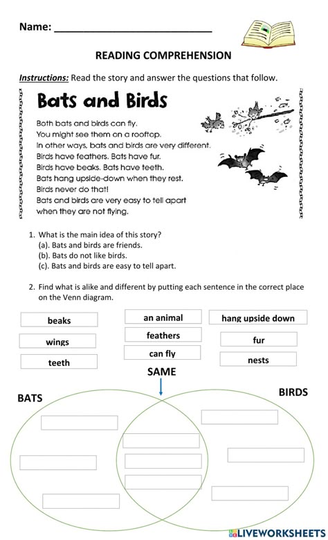 Compare and Contrast online exercise for 1. You can do the exercises online or download the worksheet as pdf. Essay Inspiration, Compare Contrast Activities, Essay Outline Template, Essay Samples, Activity For Students, Reading Comprehension For Kids, Application Essay, Outline Template, Writing Editing