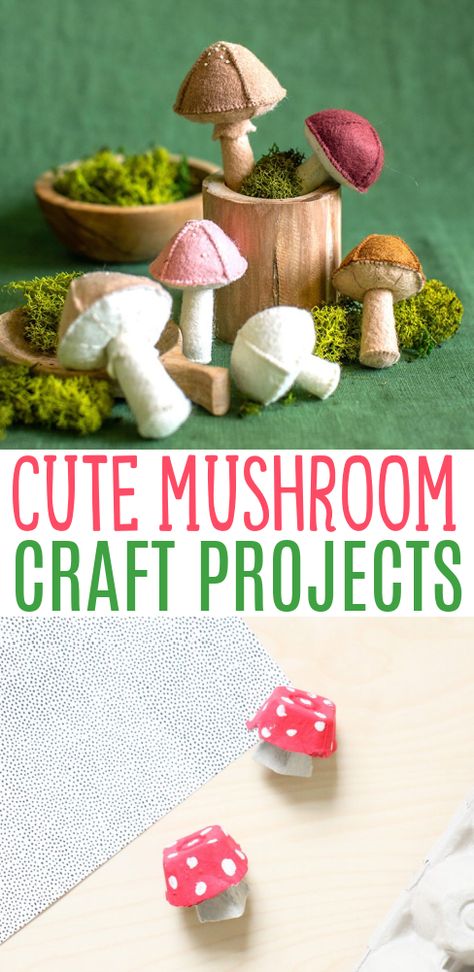 What is it about mushrooms that make them look so adorable in craft projects? They’re right on trend at the moment and we can understand why. These mushroom craft projects are adorable! Mushroom Art Projects, Paper Mushrooms Crafts, Diy Mushrooms Decorations, Mushroom Craft Ideas, Mushroom Art And Craft, Mushroom Diy Decor, Mushroom Crafts For Kids, Mushroom Diy Crafts, Mushroom Decor Diy