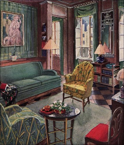 1920 Home Decor Interior Design, 1920s House Interior, 1920s House Interior Design, Art Deco Living Room 1920s, Art Deco Living Room Furniture, 1920s Living Room, 1920 Home Decor, 1920s Home Decor, Living Room Art Deco