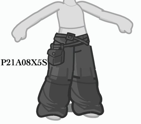 Baggy pants for gacha life 2 Gacha Pants Ideas, Gacha Custom Clothes Base, Grunge Gacha Life Outfits, Gacha Club Pants Ideas, Gacha 2 Poses Code, Gacha Life 2 Clothes Ideas, How To Draw Baggy Pants, Gacha 2 Outfits, Gacha Life 2 Clothes