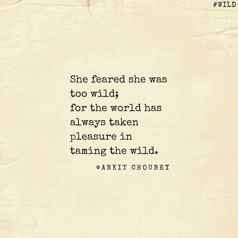 Because she is wild | Follow @ankit.choubey for proses on love & life. Please give credit if you repost. #quote #poetsofinstagram… Romance Poems, Couple Travel Quotes, Couple Quote, Wild Quotes, Book Poetry, Typewriter Quotes, Instagram Poetry, Girly Quote, Selfie Quotes