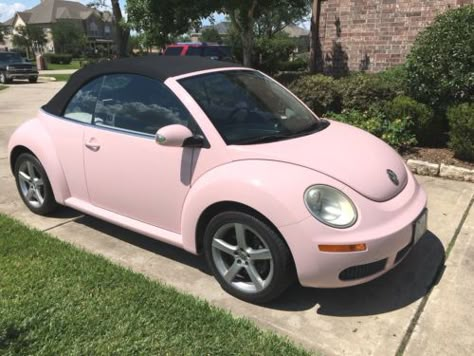 Pink Volkswagen Beetle, Pokemon Pfp, Pink Beetle, Kawaii Pokemon, Volkswagen Beetle Convertible, Bug Car, Car Deco, Beetle Car, Beetle Convertible