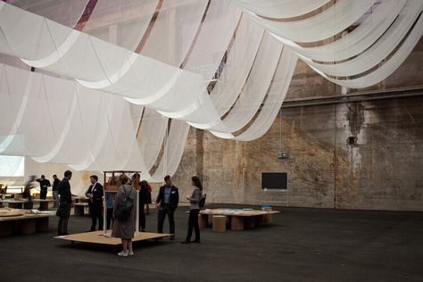 Installation Architecture, Eth Zurich, Fabric Installation, Curtain Store, Museum Exhibition Design, Joinery Details, Space Frame, Ceiling Installation, Outdoor Decor Backyard