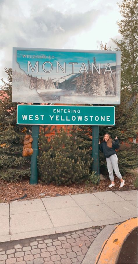 Montana Road Trip Aesthetic, Montana State University Aesthetic, Montana State University Bozeman, Montana Wyoming Idaho Roadtrip, Montana Aesthetic, Montana Sign, Ranch Montana, Outdoorsy Aesthetic, Beartooth Pass Montana