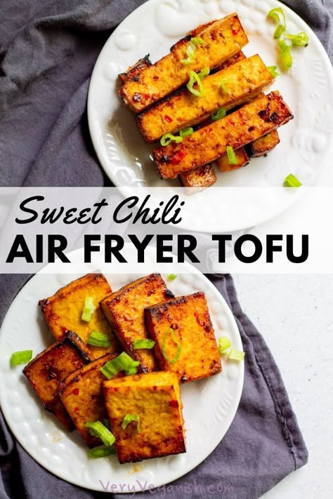 Fry Tofu, Air Fryer Tofu, Tofu Vegan, Tofu Recipes Vegan, Noodle Dish, Marinated Tofu, Tofu Dishes, Veggie Meals, Meal Preparation