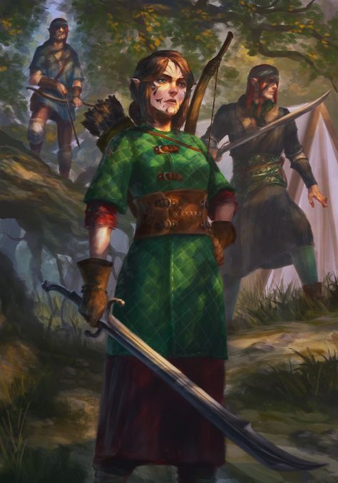 ArtStation - Vernossiel of Scoia'tael, Fadly Romdhani Gwent Art, Scoia Tael, Elf Characters, Witcher Art, Female Elf, Heroic Fantasy, Fantasy Races, Art Contest, Warrior Princess