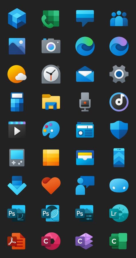 Fluent design icons of Fluent Icon Pack from coolapk.com Design by paradoxxx Vip Ui, App Ux Design, Fluent Design, Company Logos, Illustrator Design, Set Ideas, New Language, Microsoft Office, Design Ui