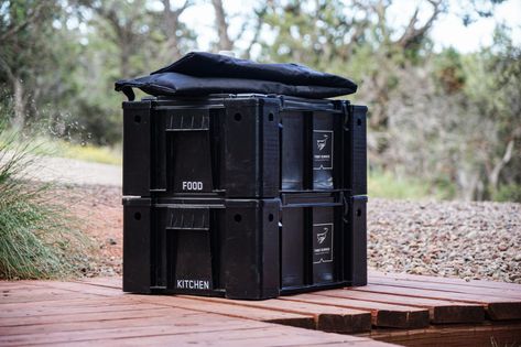 Camping Box Kitchen, Diy Chuck Box Camping, Camp Chuck Box Ideas, Diy Camping Kitchen, Camp Kitchen Box Plans, Camping Kitchen Organization, Camp Kitchen Ideas, Diy Camp Kitchen, Camping Kitchen Box