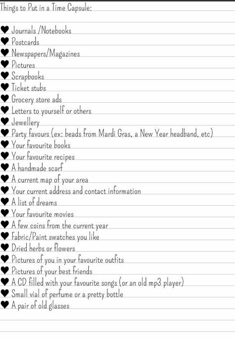 What to put in a time capsule, by me! Couple Time Capsule Ideas, Relationship Time Capsule Ideas, Time Capsule Box Diy, What To Put In Time Capsule, How To Make A Time Capsule Diy, Best Friend Time Capsule Ideas, Friends Time Capsule, New Year Time Capsule, Cute Time Capsule Ideas