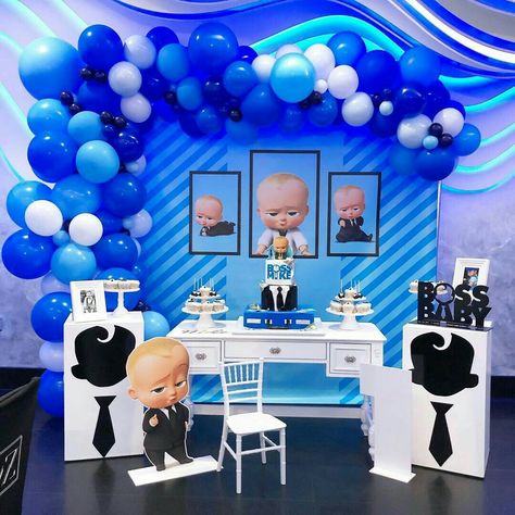 Boss Baby Theme, Happy Birthday Boss, Baby Birthday Party Decorations, Baby Birthday Party Theme, Baby Boy Birthday Cake, Baby Party Decorations, Boss Birthday, Baby Birthday Decorations