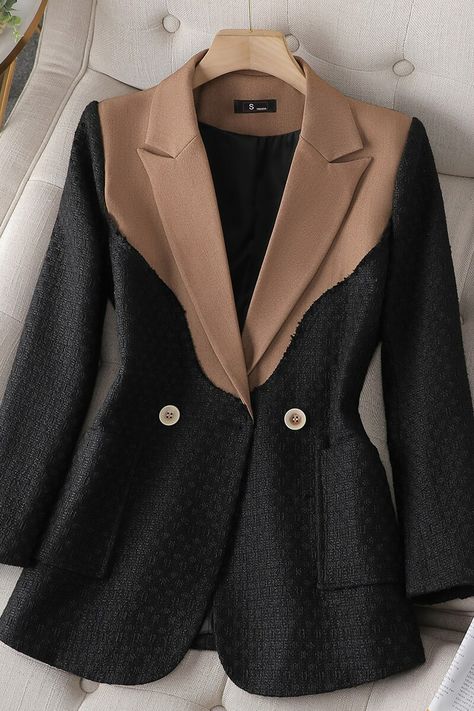 Korean Fashion Spring Notched Blazer Women Classic All Match Long Sleeve Blazers Office Lady Single Breasted Jackets New| | - AliExpress Blazer Designs Women, Spring Coats For Women, Long Blazers, Designer Coats For Women, Plaid Jacket Women, Ladies Coat Design, Ladies Office, Blazer Casual, Stylish Short Dresses