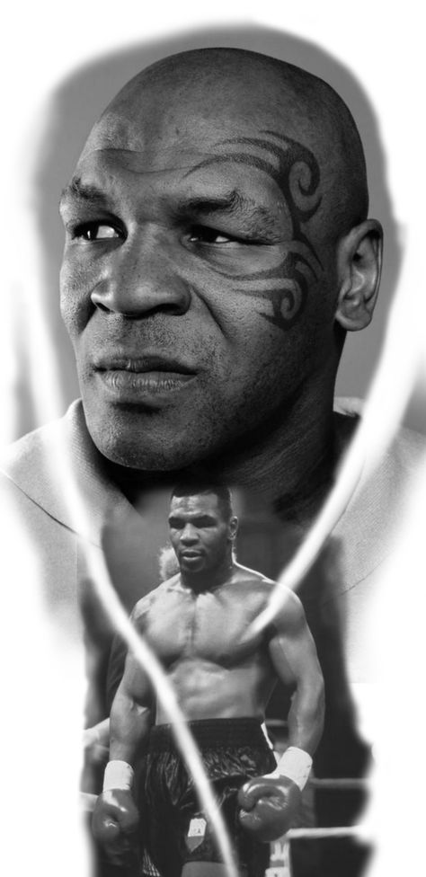 Tarh Tattoo Kham, Mike Tyson Tattoo Design, Mike Tyson Portrait, Tyson Tattoo, Mike Tyson Tattoo, Boxing Tattoos, Small Arrow Tattoos, Woman Face Photography, Valkyrie Tattoo