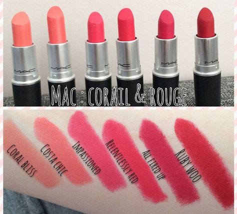 Mac Relentlessly Red, Lipstick For Pale Skin, Mac Lipstick Collection, Mac Lipstick Shades, Colour Season, Lipstick Jungle, Summer Lipstick, Lipstick Tutorial, Ombre Lips