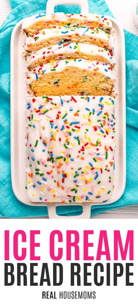 Cake Made With Ice Cream And Flour, Ice Cream Bread 1978, Ice Cream Bread Recipe, Ice Cream Bread 2 Ingredients, Cream Bread Recipe, 3 Ingredient Ice Cream, Ice Cream Bread, Flour Biscuits, Cream Bread