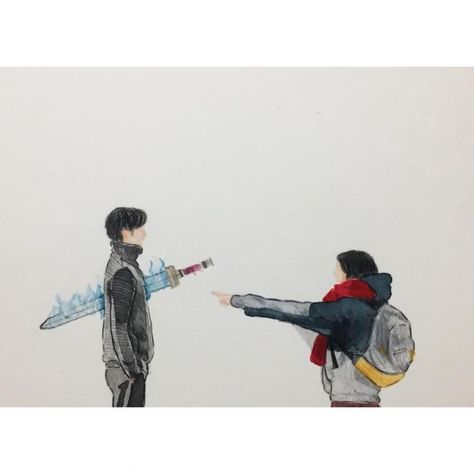 K Drama Painting Ideas, Goblin Cartoon Art, Kdrama Painting Ideas, Goblin Painting, Kdrama Sketches, Goblin Cartoon, Kdrama Sketch, Art Kdrama, Kdrama Fan Art Wallpaper