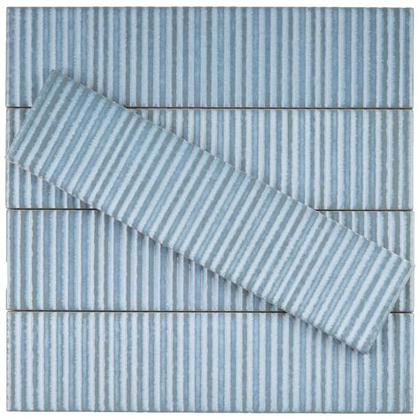 Supreme Tile Soldeu 3" x 12" Ceramic Subway Tile & Reviews | Wayfair Tiles For Wall, Ceramic Subway Tile, Porcelain Wall Tile, Tile Saw, Brick Patterns, Blue Tiles, Natural Stone Tile, Wall And Floor Tiles, Color Tile