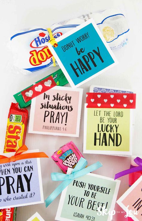 inspirational cute sayings for candy and gifts Summer Camp Care Package, Camp Care Packages, Pillow Treats, Secret Sister Gifts, Candy Quotes, Skip To My Lou, Secret Sisters, Free Printable Tags, Care Packages