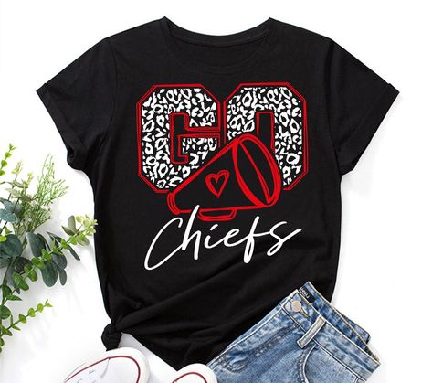 Cheerleading T Shirts Designs, Cute School Spirit Shirts, Cheer Shirts Designs Spirit Wear, Go Warriors, School T Shirt Design Ideas, School Cheer Shirts, Cheer Shirts Designs Cheerleading, Cheer Shirts Designs, Cheer Tshirt Designs