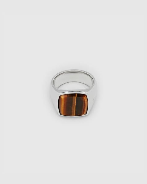 Tiger Eye Ring, Tom Wood, Cushion Ring, Wood Project, Wood Ring, Gold And Silver Rings, Dope Jewelry, Eye Ring, Tiger Eye Stone