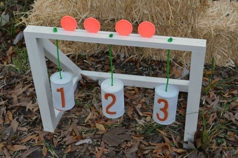 DIY BB target for new young shooters! woodworking projects Kids Woodworking Projects, Wood Projects For Kids, Wood Projects For Beginners, Outdoor Game, Woodworking Projects For Kids, Woodworking For Kids, Learn Woodworking, Wood Working Gifts, Diy Holz