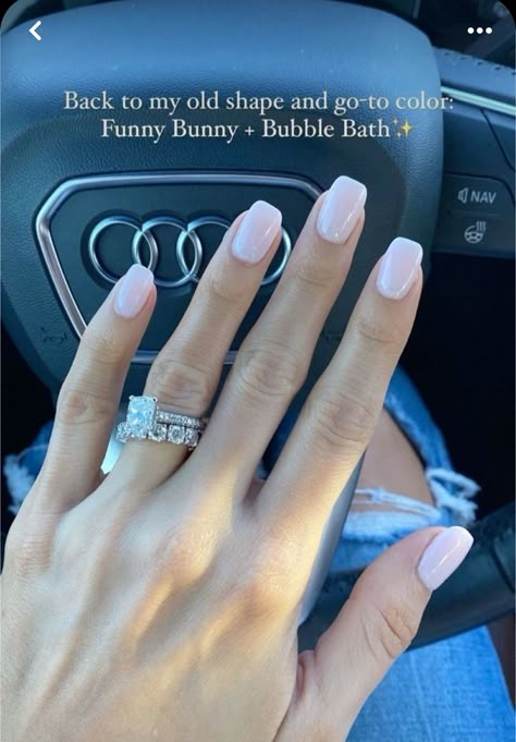 Formal Dip Nails, Funny Bunny Mixed With Bubble Bath Opi, Opi Dip Powder Bubble Bath, Bubblebath Opi Funny Bunny, Opi Bubble Bath, Bridesmaids Nails, Bunny Nails, Funny Bunny, Gel Nail Colors