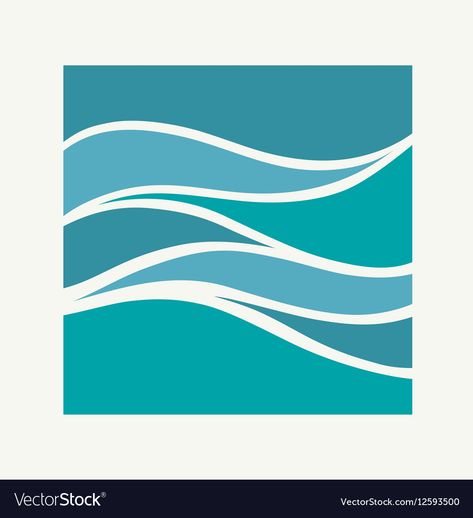 Wave Logo Design Ideas, Waves Graphic Design, Water Graphic Design, Aqua Logo, Water Vector, Water Icon, Wave Logo, Wave Illustration, Watercolour Texture Background