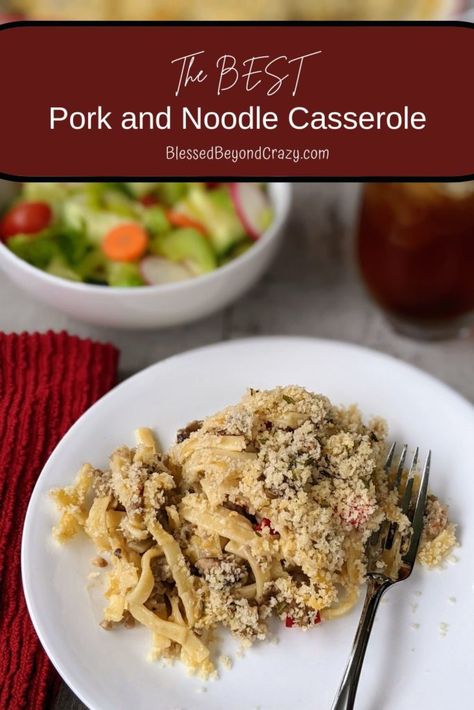 Pork Casserole Recipes, Pulled Pork Casserole, Casserole With Corn, Egg Noodle Casserole, Recipe With Corn, Leftover Pork Tenderloin, Turkey Noodle Casserole, Pork Casserole, Noodle Casserole Recipes