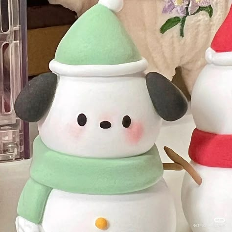 Pochacco Clay, Sanrio Clay, Drawing Pictures For Kids, Sanrio Plushies, Drawing Pictures, Art & Craft Kit, Kitty Christmas, Cute Food Art, Kawaii Things