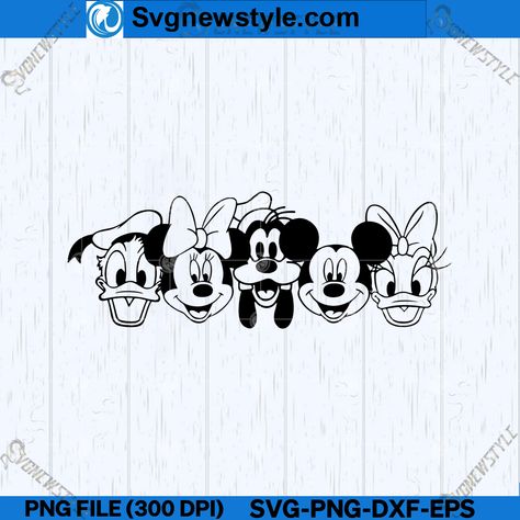 Mickey And Friends Svg, Friends Svg, Cricut Shirts, Art Cut, Svg Disney, Disney Friends, Mickey Mouse Clubhouse, Disney Character, Silhouette Art