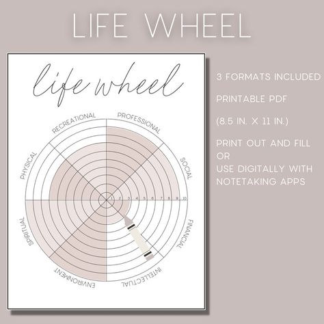 Level 10 Life Goals, Vision Board Digital, Level 10 Life, Goals Vision Board, Life Audit, Digital Vision Board, Vision Board Goals, Wheel Of Life, Life Balance