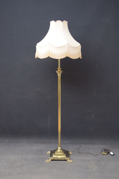 Edwardian Floor Lamp, Victorian Standing Lamp, Standing Lamp Vintage, Victorian Floor Lamp, Edwardian Lights, Vintage Standing Lamp, Old Floor Lamp, Brass Standing Lamp, Edwardian Terrace