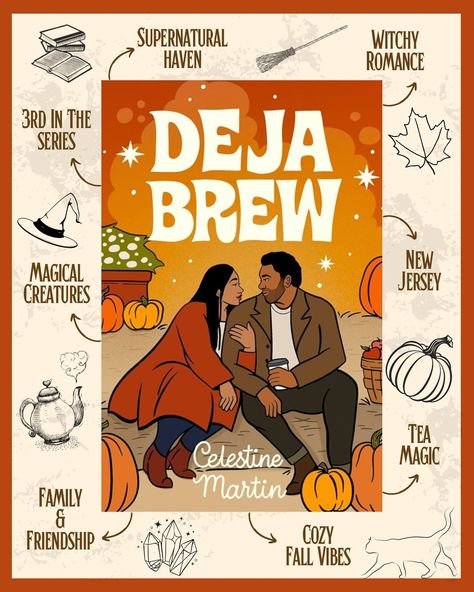 ✨ Deja Brew by @celestinemartinauthor ✨ “A good cup of tea could make you feel at peace for a precious minute.” 🫖 I am so happy to be back in Freya Grove for the latest installment of the Elemental Love series! This series is so magical, cozy & quintessentially fall! In this installment we follow Sirena and Gus as they find themselves, uncover mysteries, step outside their comfort zones and discover their futures. Such a fun & heartfelt conclusion to a beloved series! 🔮 Supernatural Hav... Jim And Melinda Ghost Whisperer, Seasons Of The Witch Samhain Oracle, Make You Feel, Fall Vibes, Supernatural, The Outsiders, Romance, Feelings