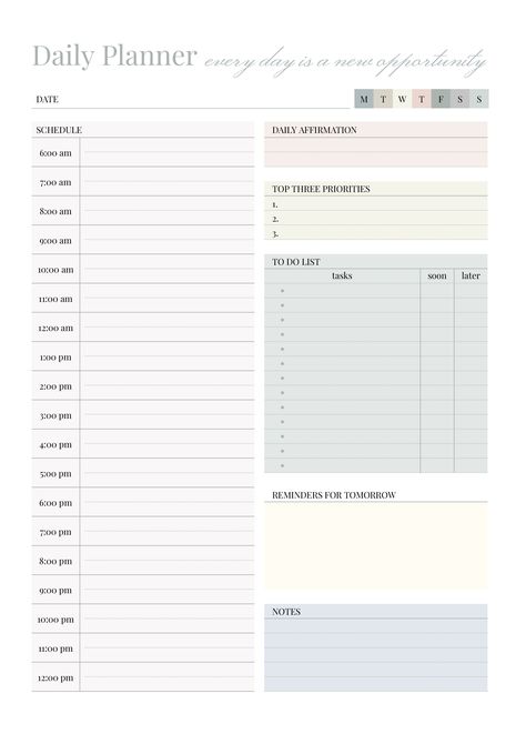 Download free, fully editable planner templates in Google Docs and Sheets formats, optimized for both printing and digital use! Blank Daily Planner Template, Planner Ideas Templates, Daily Planner 5am To 10pm, Daily Planner Pages Aesthetic, Daily Todo Template, Ipad Daily Planner Template Free, Good Notes Daily Planner Template, Daily Routine Planner Template, Free Daily Planner Pdf