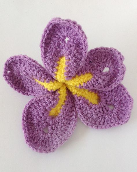 Crocheted Plants, Crochet Iris, Dutch Iris, Flower Projects, Wooden Crochet Hooks, Crochet Garden, Flower Granny Square, Craft Flowers, Crochet Storage