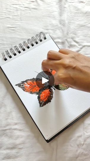 ArtHustle Art With Real Leaves, Butterfly Leaf Art, Balloon Decorations Diy Tutorials, Leaf Printing, Butterfly Tutorial, Autumn Leaves Art, Butterfly Artwork, Learn Watercolor Painting, Butterfly Art Painting