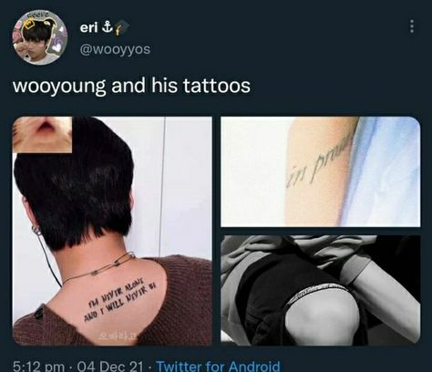 San And Wooyoung Tattoo, Hongjoong Tattoo, San Tattoo, Ateez Tattoo, Hongjoong Seonghwa Yunho, Wooyoung Jongho, Yunho Yeosang, Hongjoong Seonghwa, Ateez Hongjoong