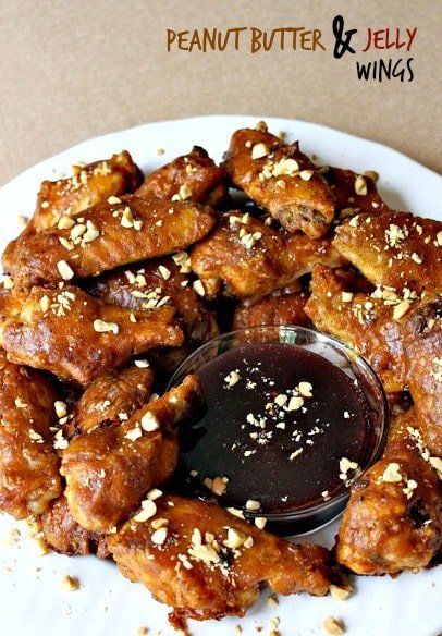 Peanut Butter and Jelly Wings - Mantitlement Easy Baked Chicken Wings, Chicken Wing Flavors, Baked Garlic Parmesan Chicken, Vinegar Chicken, Wing Sauce Recipes, Parmesan Chicken Wings, Garlic Parmesan Chicken Wings, Chicken Wing Sauces, Baked Wings