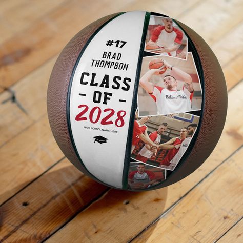 Basketball Graduation Party Ideas, Photo Basketball, Best Graduation Gifts, Star Students, Personalized Basketball, Senior Gifts, Basketball Gifts, Customized Photo Gifts, Congrats Grad