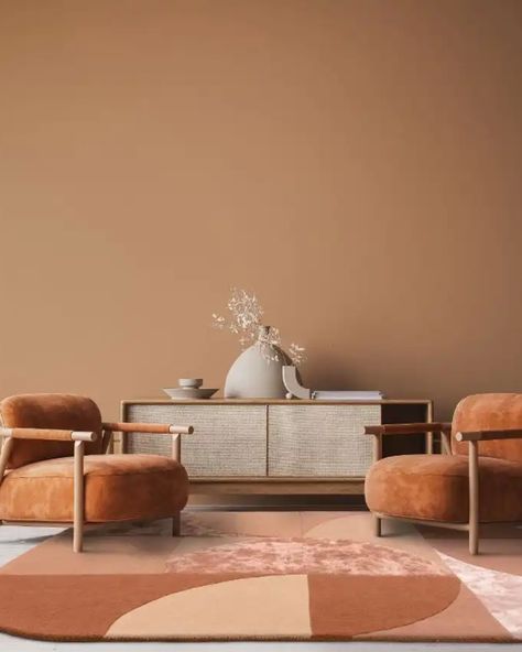 Pantone Colour of the Year 2024 Peach Fuzz Peach Fuzz Bedroom, Peach Fuzz Interior Design, Pairing Rugs, Pantone Peach Fuzz, Rich House, Pantone 2024, Pantone Colour Of The Year, Living Room Orange, Bedroom Orange