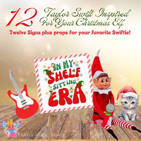 Elf Signs, Swiftie Christmas, Funny Elf On The Shelf, Elf Games, Elf On Shelf, Elf Yourself, Chirstmas Decor, Material Ideas, Elf Kit