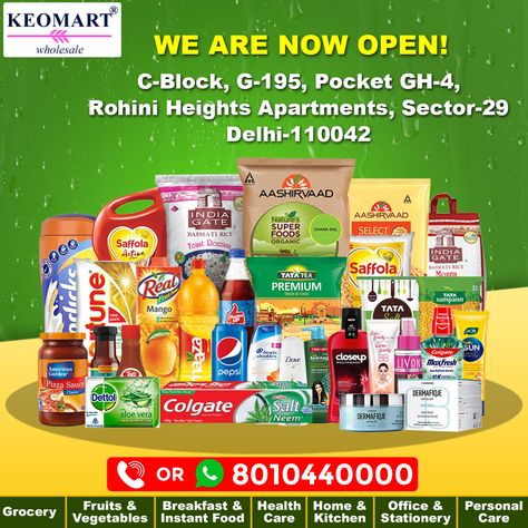 grocery store in rohini sector 29 Grocery Home Delivery, Tata Tea, Grocery Ads, Supermarket Design, Super Market, Special Deals, Home Delivery, Grocery Store, Superman