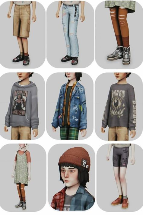 The Ultimate List of Sims 4 Kids Clothes CC to Upgrade Your Game Sims 4 Kids Cc, Los Sims 4, Clothes Cc, Sims 4 Challenges, Sims 4 Cc Kids Clothing, Pelo Sims, Sims 4 Children, Tumblr Sims 4, Sims 4 Cc Folder